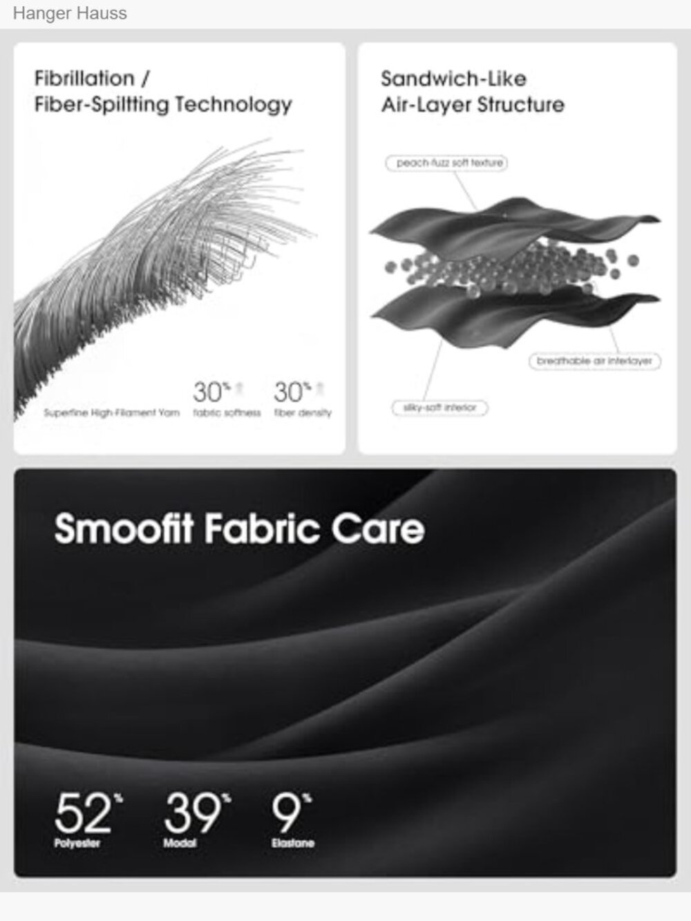 Modal Wide Leg Cargo Sweatpants with Pockets High Rise Casual - Picture 3 of 7